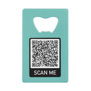 QR Code Scan Me Modern Bottle Opener Your Colours