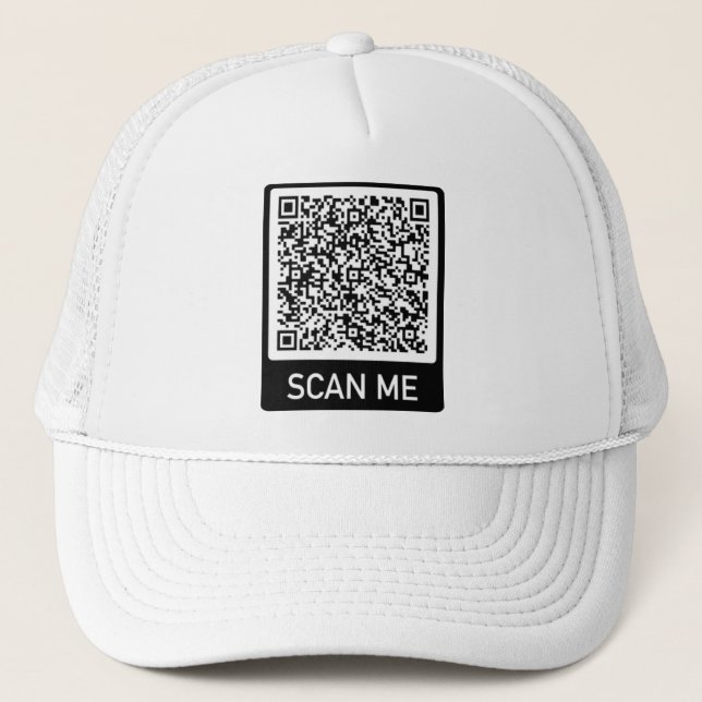 QR Code Scan Me Personalized Your Trucker Hat (Front)