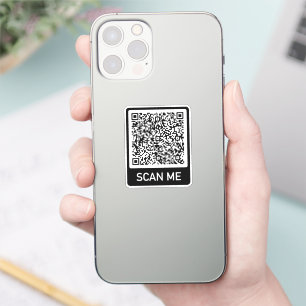 QR Code Scan Me Professional Personalised Sticker