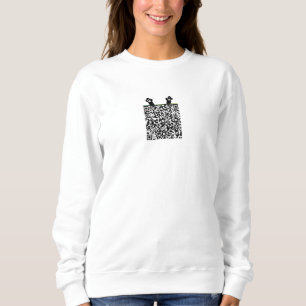 QR Code Scan Secret Message: Have a Purr-fect day! Sweatshirt