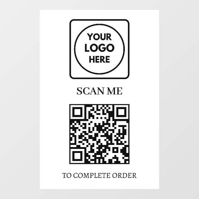 QR Code Scan to Order | Business Logo Display (Sheet)