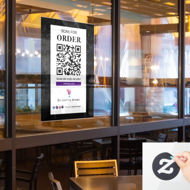 QR Code Scan to Order | Restaurant Cafe (Restaurant Window)