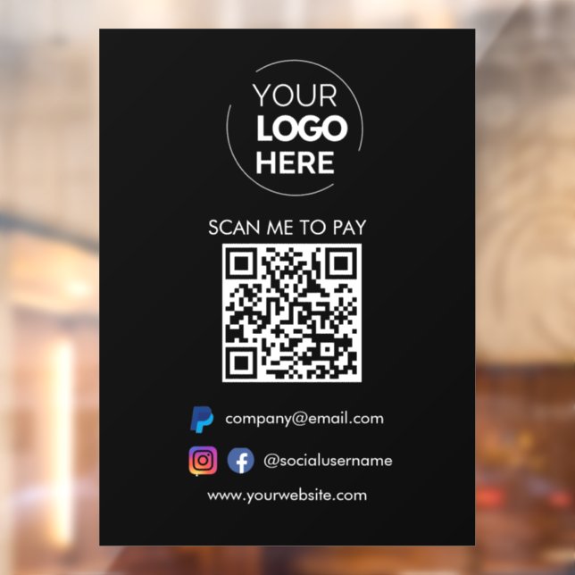 QR Code Scan to Pay | Paypal Payment Black (Sheet 2)