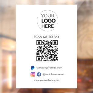 QR Code Scan to Pay   Paypal Payment Business Logo