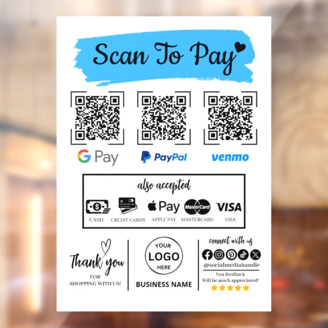 QR Code Scan to Pay Venmo Paypal Google Pay  (Sheet 2)