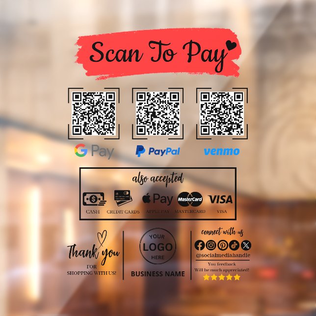 QR Code Scan to Pay Venmo Paypal Google Pay (Sheet 2)
