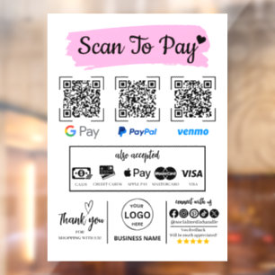 QR Code Scan to Pay Venmo Paypal Google Pay