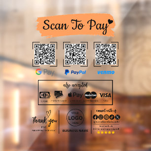 QR Code Scan to Pay Venmo Paypal Google Pay 