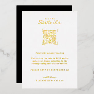 QR Code Scan Wedding Details Enclosure