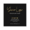 QR Code Scannable Black & Faux Gold Business Card