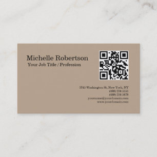 QR Code Scannable Minimalist Customisable Business Card