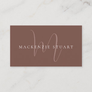 QR Code Scannable Professional Monogram Modern Business Card