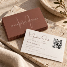 QR Code Scannable Professional Monogram Modern