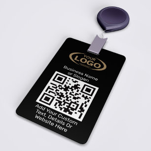 QR Code Scanner Custom Logo For Digitally Business ID Badge