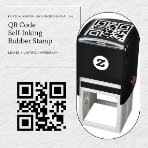 QR Code Self-Inking Personalised Rubber Stamp