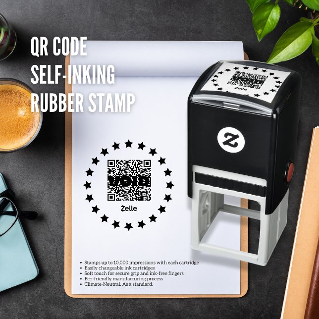 QR Code Self-Inking Rubber Stamp (QR Code Self-Inking Rubber Stamp)