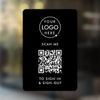 QR Code Sign-In | Black Visitor Employee Reception