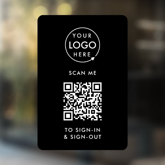 QR Code Sign-In | Black Visitor Employee Reception (Creator Uploaded)