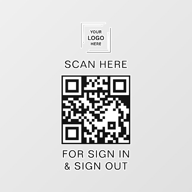 QR Code Sign-In Visitor Employee Reception Window  (Sheet)