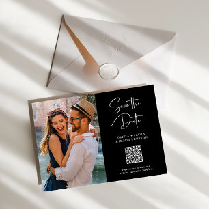 QR Code   Simple and Modern Photo Save the Date