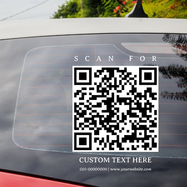 QR Code Simple Minimalist Business Car Truck Door (Creator Uploaded)