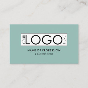 QR Code Simple Sage Green Modern Business Logo Business Card