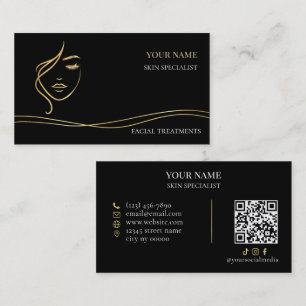 QR code Skin care & Beauty Salon Business Card