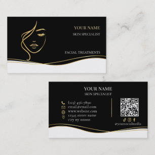 QR code Skin care & Beauty Salon Business Card