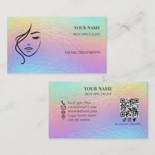 QR code Skin care & Beauty Salon Business Card