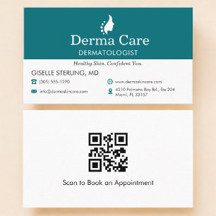 QR Code Skin Care Center Dermatologist Business Card