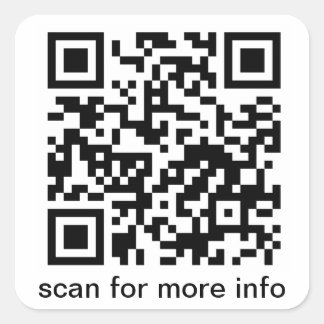 QR Code Small Square Sticker