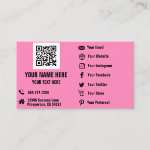 QR Code Social Media Hologram  Business Card