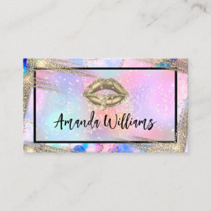 QR Code Social Media Icons Unique Beauty Business Card