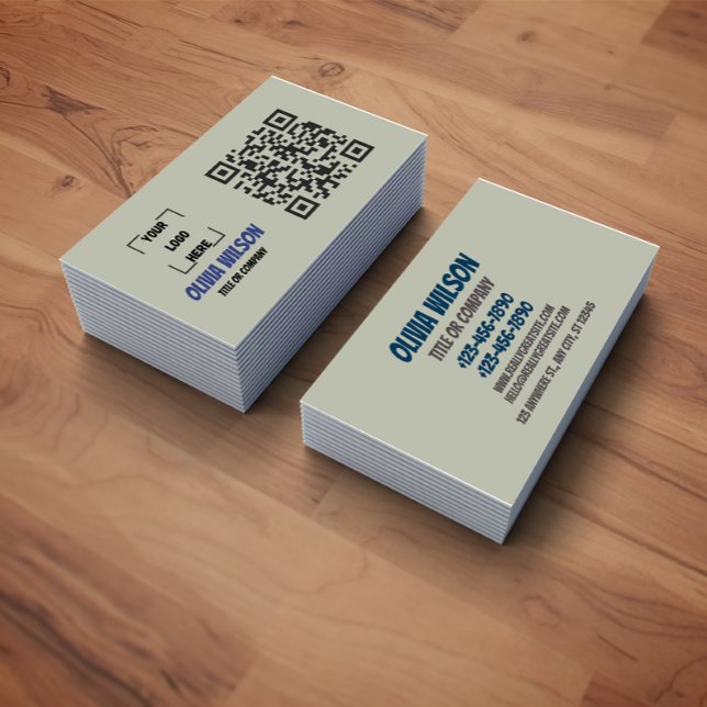 QR Code Social Media Modern Business Card (Creator Uploaded)