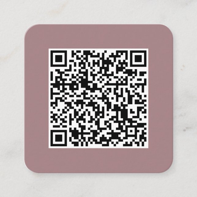 QR code-Social Media-Modern-Simple-Professional Sq Square Business Card (Front)