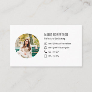 QR Code Social Media Photo Professional Business Card