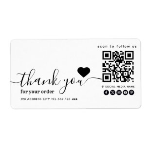 Qr code social media thank you business