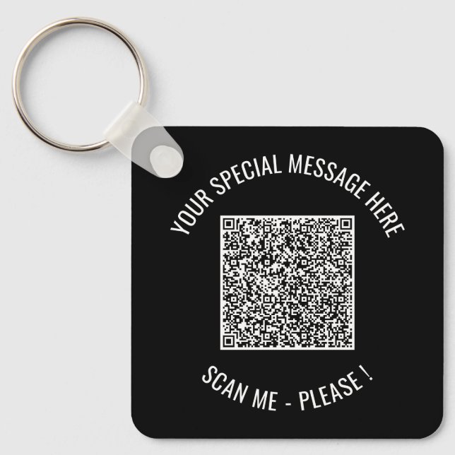 QR Code Special Message Keychain Surprise Gift (Front)