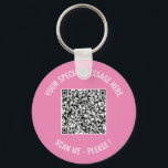QR Code Special Message Surprise Gift Keychain<br><div class="desc">Choose Colors and Font - Your Special QR Code Info and Custom Text Personalized Modern Keychains / Gift - Add Your QR Code - Image or Logo - photo / Text - Name or other info / message - Resize and Move or Remove / Add Elements - Image / Text...</div>