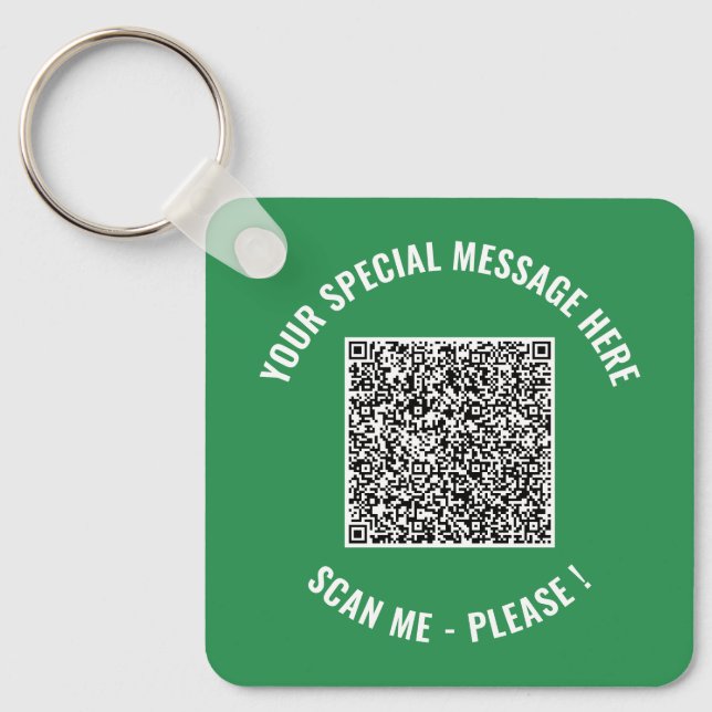 QR Code Special Message Surprise Keychain Gift (Front)