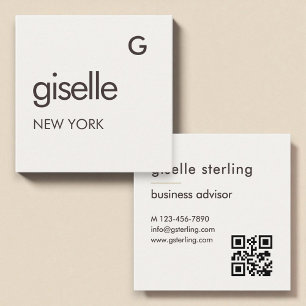 QR Code Square Business Card