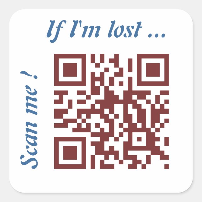 QR Code Square Sticker (Front)