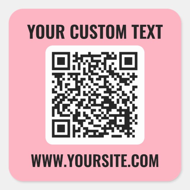 QR Code Square Sticker (Front)