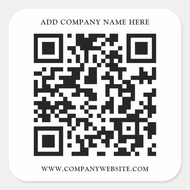 QR CODE  SQUARE STICKER (Front)