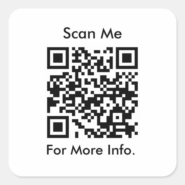 QR Code Square Sticker (Front)