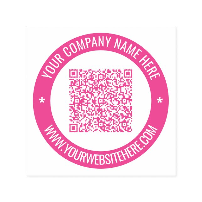 QR Code Stamp with Your Business Name Website (Design)
