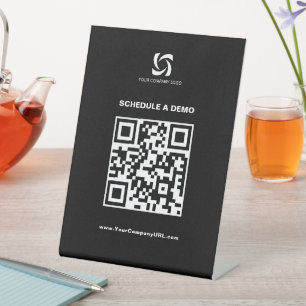 QR Code Tabletop Sign for Tradeshow Display