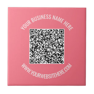 QR Code Text and Colours Professional Ceramic Tile