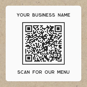 QR Code Text Business Scan for Menu