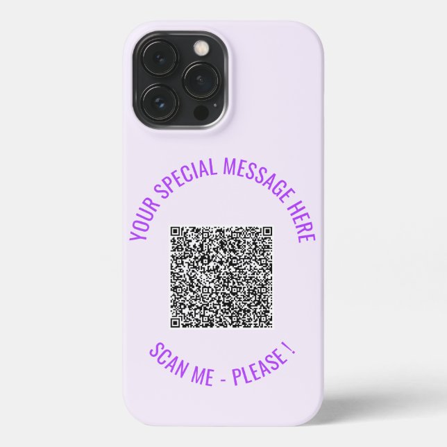 QR Code Text Your Special Message iPhone Case Gift (Back)
